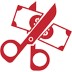 Scissors Cutting Money Icon Scissors Cutting Money Icon